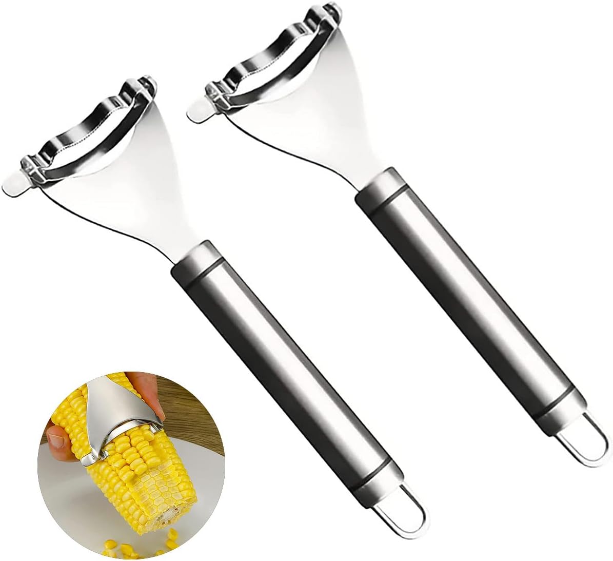 Corn Stripper Cob Peeler Mess-Free Kernels