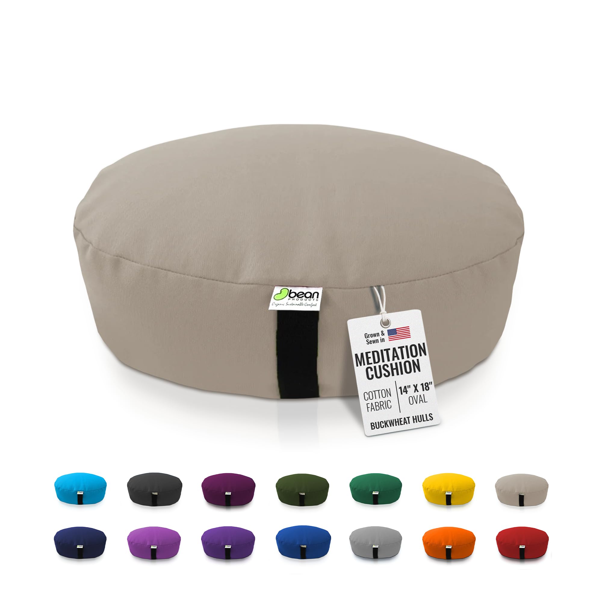 Meditation Cushion with Buckwheat Fill Zafu