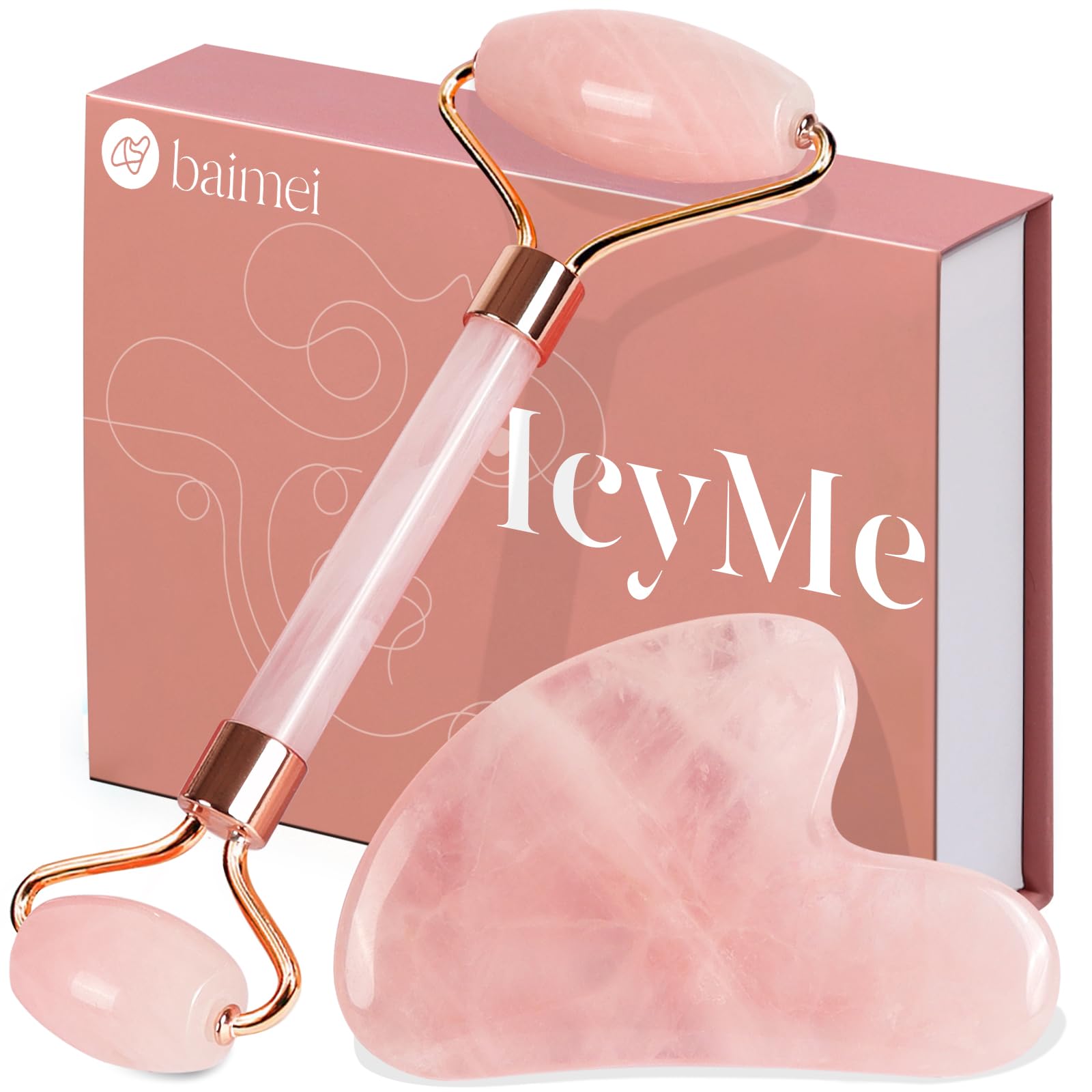 Jade Roller & Gua Sha Facial Massage Set