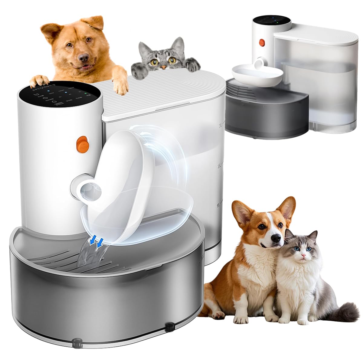Quiet Self-Filtering Pet Water Fountain