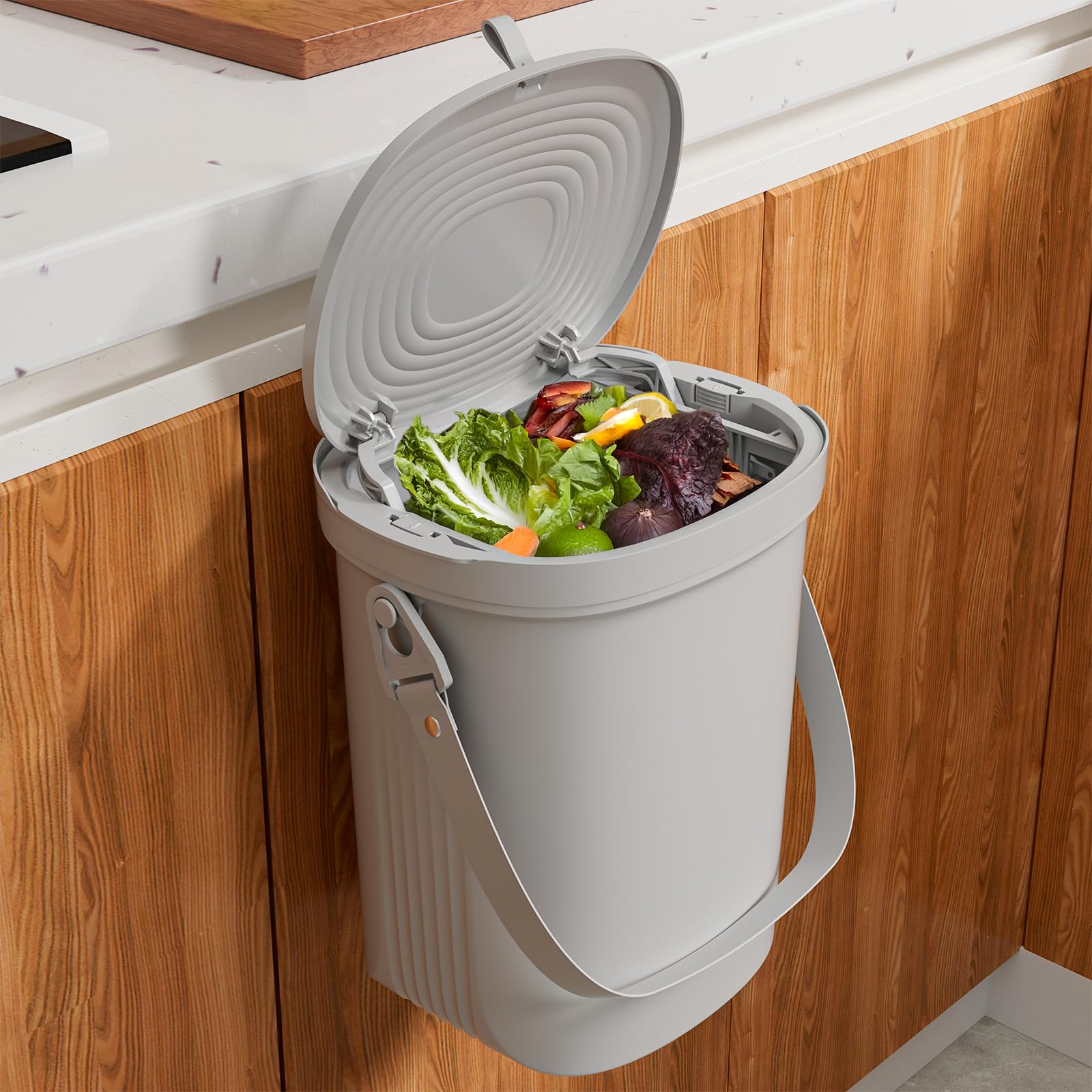 Foldable Silicone Countertop Compost Bin