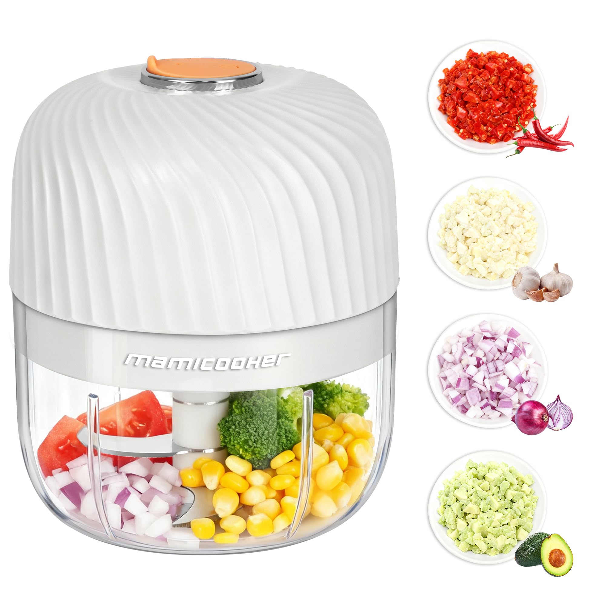 Electric Mini Vegetable & Garlic Chopper USB Rechargeable