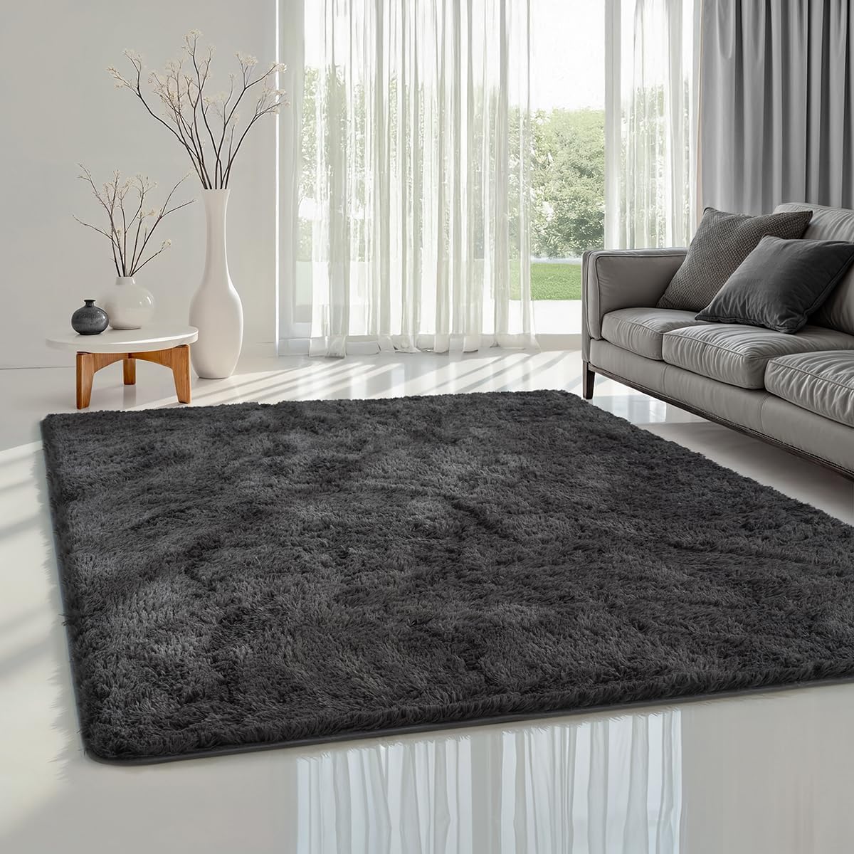 Ultra-Soft Fluffy Shaggy Bedroom Area Rug