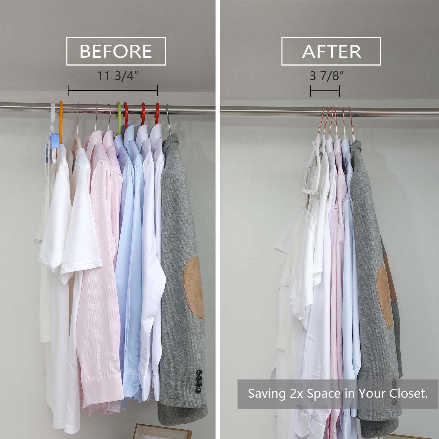 Closet Cascade Hangers — 5x Space (5-Pack)
