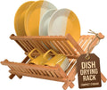 2-Tier Bamboo Dish Drying Rack with Drip Tray