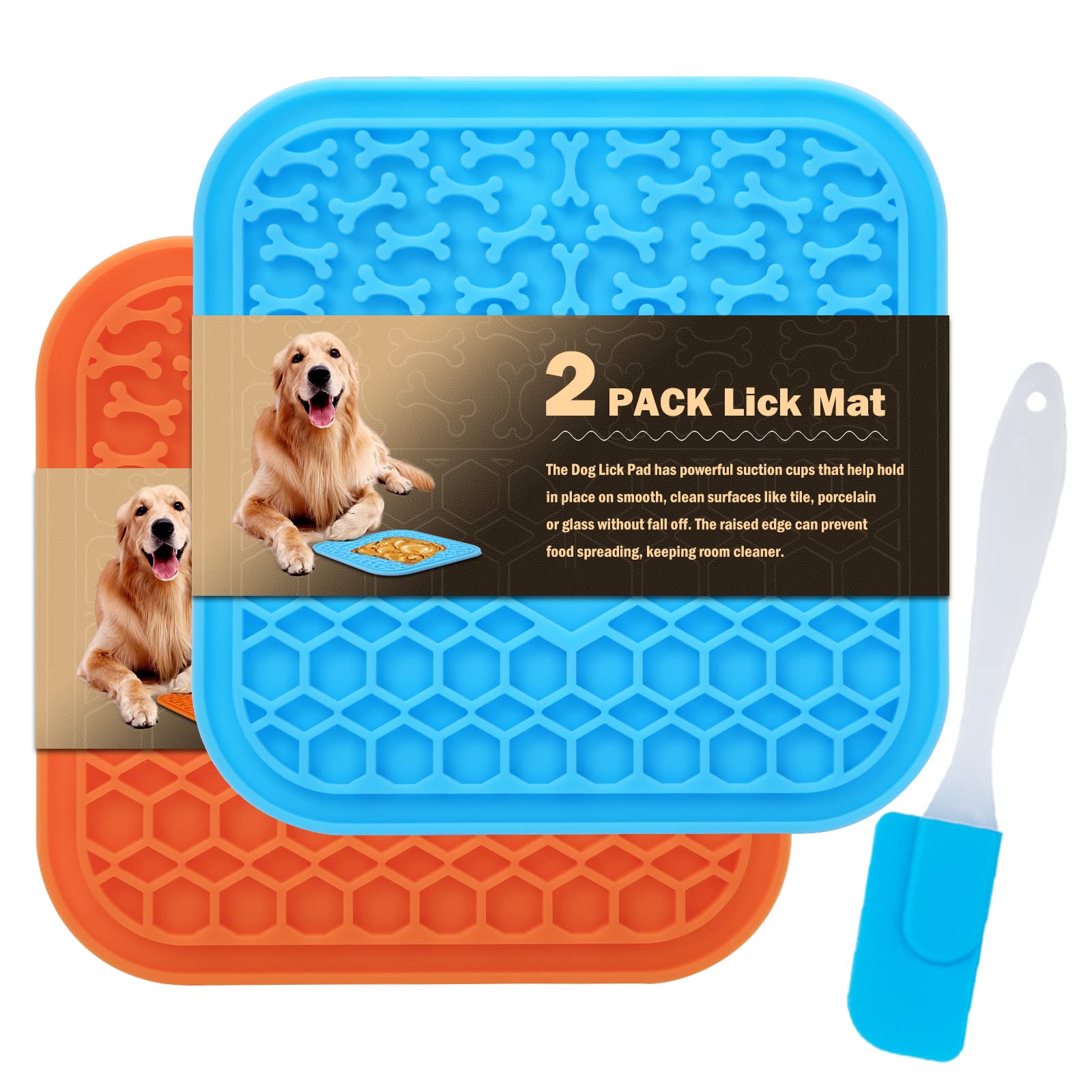 Pet Lick Mat with Suction Cups Slow Feeder for Dogs & Cats