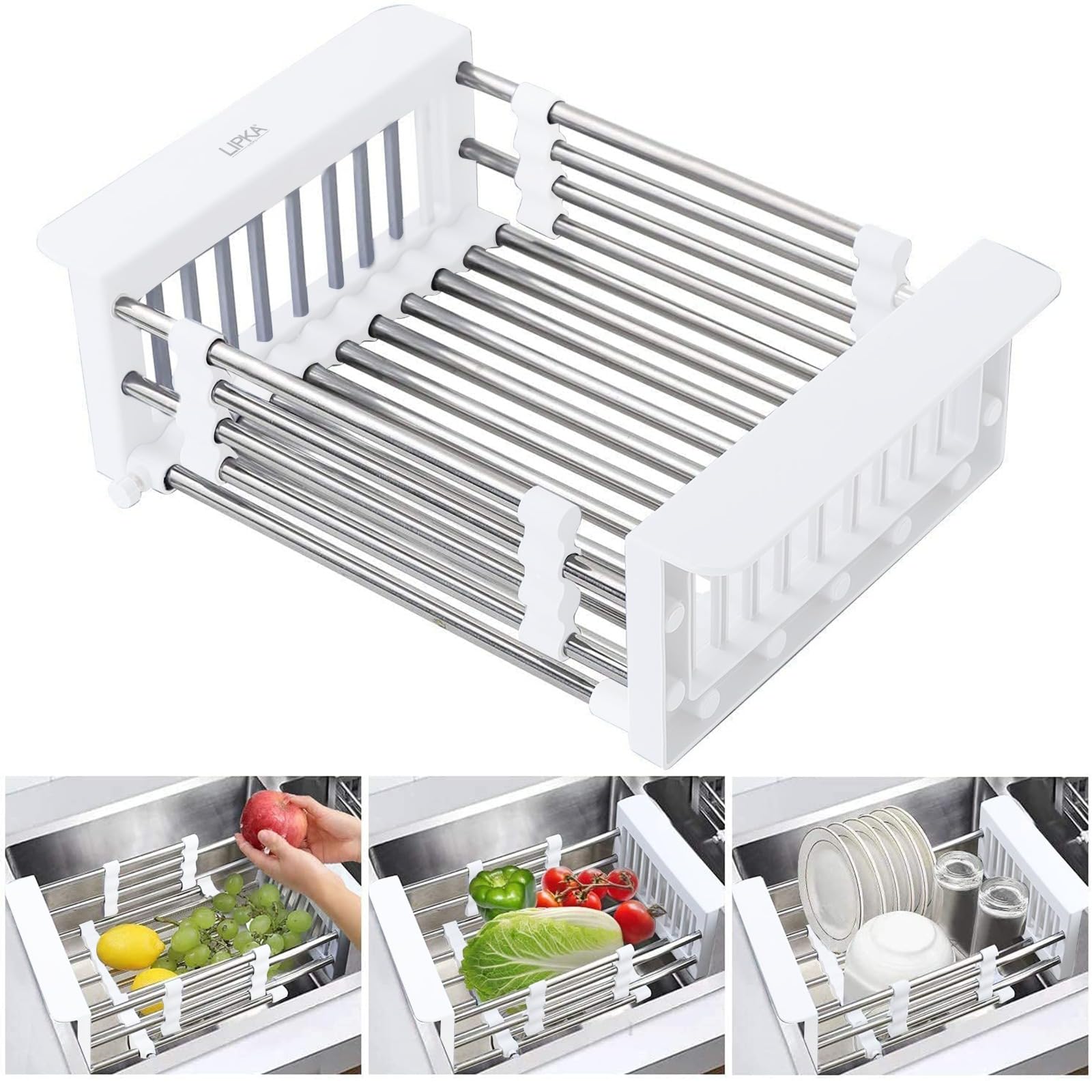 Adjustable Over-Sink Strainer Basket