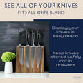 Magnetic Knife Block Modern Wood & Steel