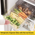 Stackable Fridge Organizer Bins Set 6 Pack Clear Storage
