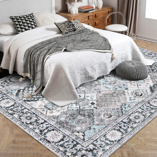 Modern Geometric Trellis Area Rug