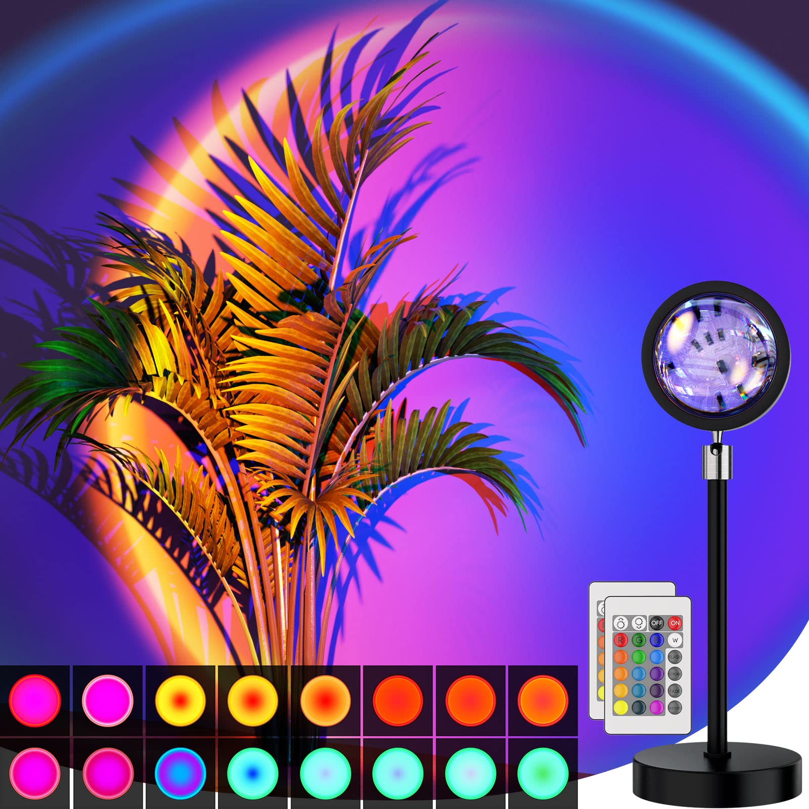 Sunset Rainbow Projector Lamp LED Night Light Atmosphere Lamp