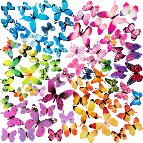 3D Butterfly Wall Stickers Home Decor 24pcs Removable