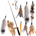 Telescopic Feather Wand Cat Toy