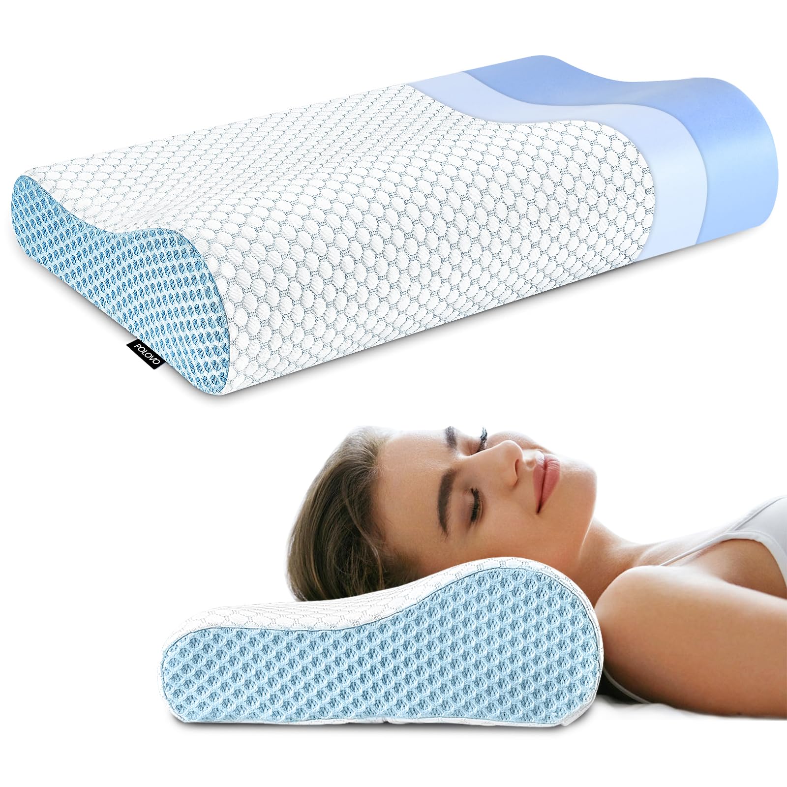 Ergonomic Contour Memory Foam Pillow