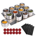 Magnetic spice rack jars kitchen