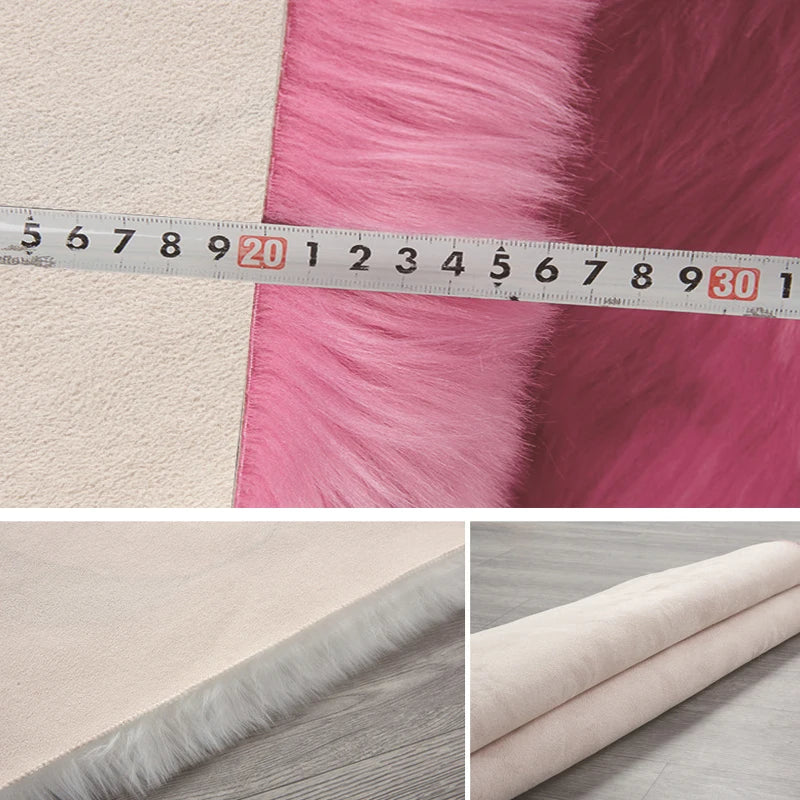 Faux Fur Sheepskin Accent Rug