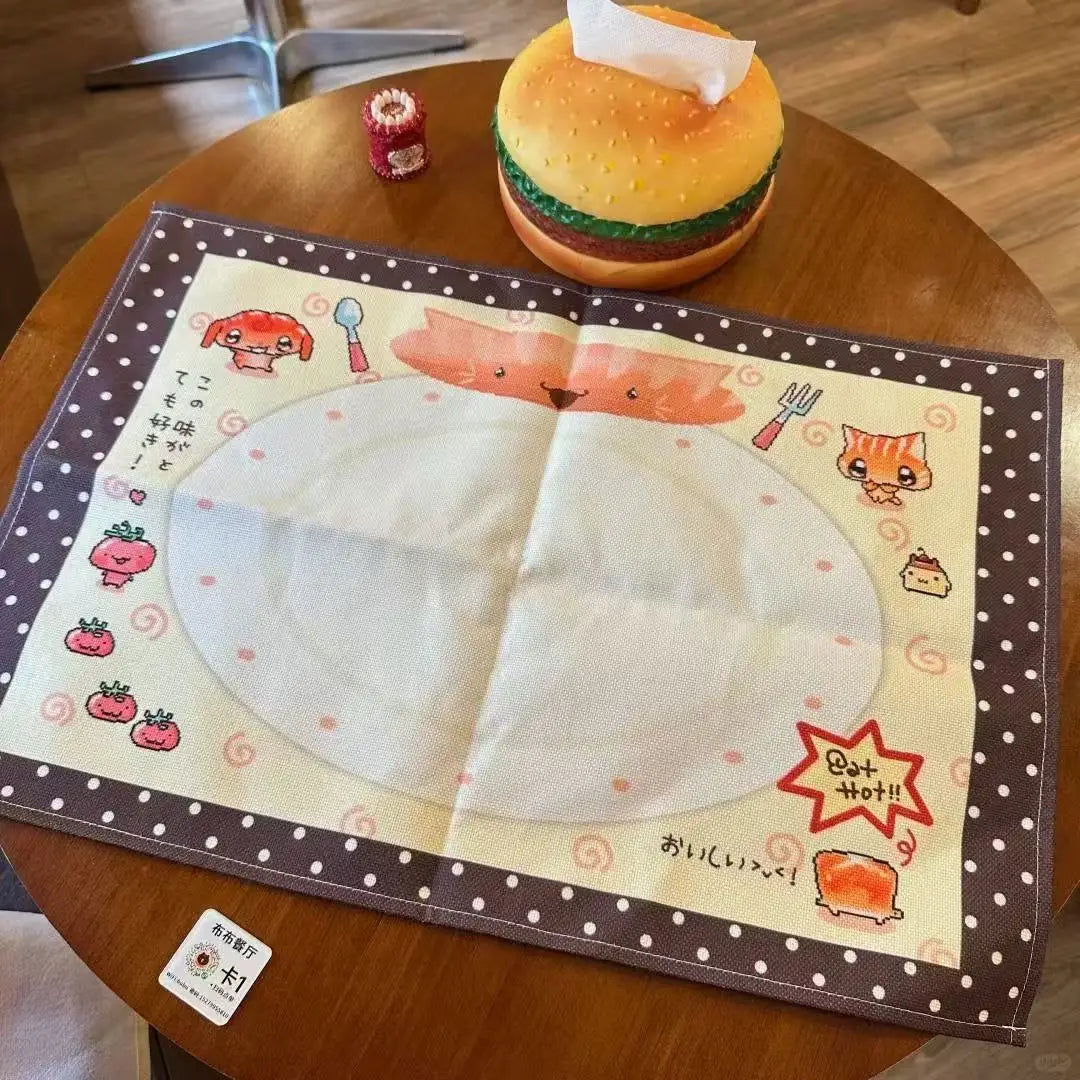Retro Tablecloth Cute Polka Dot Cotton and Linen Placemat Hand Account Decoration Desk Layout Photo Tablecloth Room Decoration