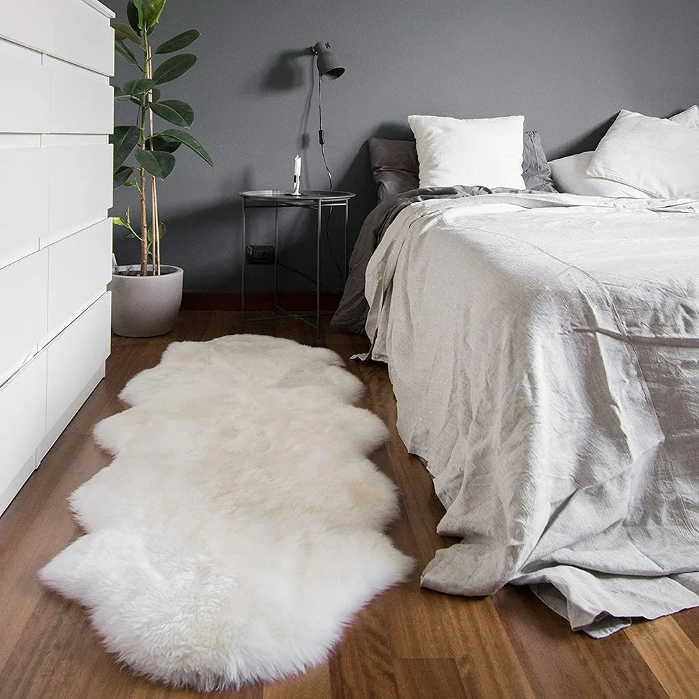 Faux Fur Sheepskin Accent Rug