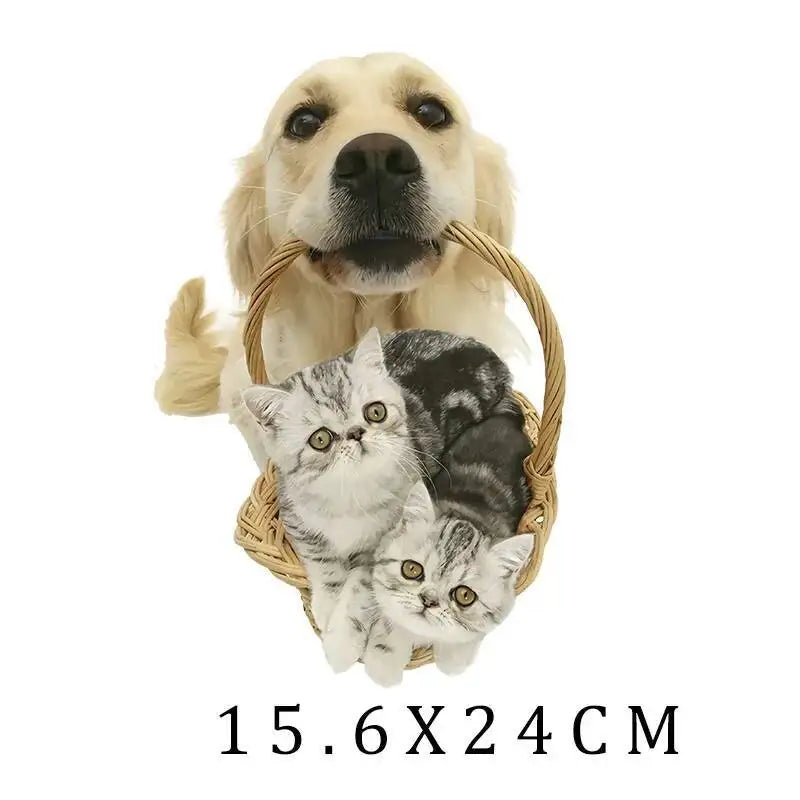 Animal Cat dog Cartoon Girl Patches Heat Trasnfer Thermal Stickers Iron-On Transfers For Clothing Print Washable