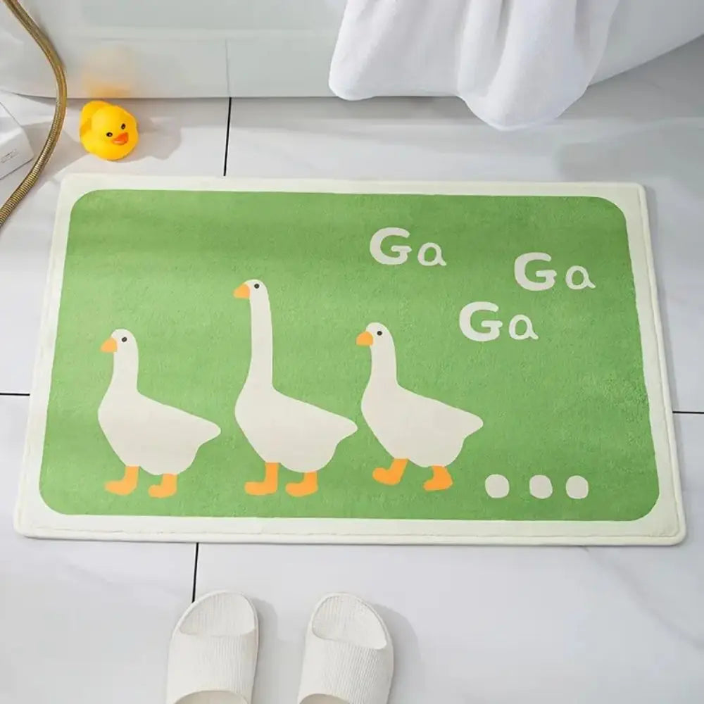 VIKAMA Cartoon Duck Carpet Home Decor, Simple Pattern, Soft And Absorbent, Entrance Door, Bathroom Non-Slip, Durable Floor Mat