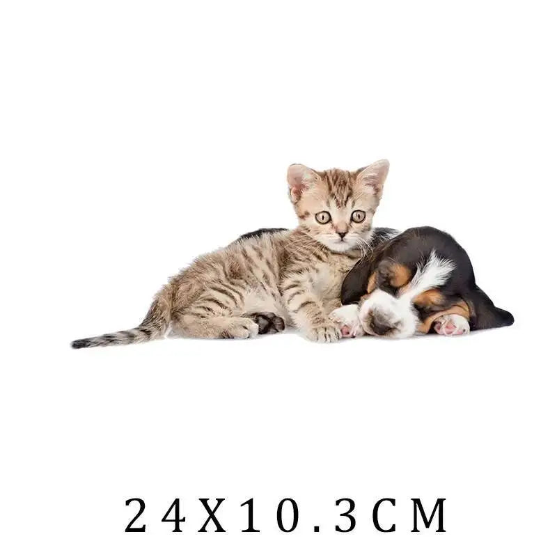 Animal Cat dog Cartoon Girl Patches Heat Trasnfer Thermal Stickers Iron-On Transfers For Clothing Print Washable
