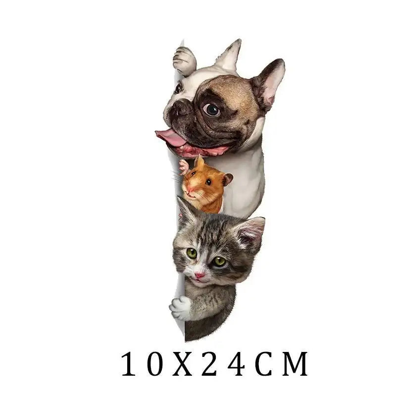 Animal Cat dog Cartoon Girl Patches Heat Trasnfer Thermal Stickers Iron-On Transfers For Clothing Print Washable