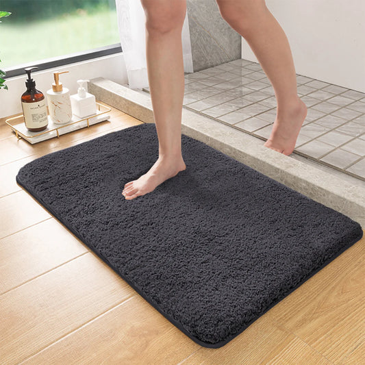 Furry Bathroom Mat — Plush, Absorbent & Non-Slip