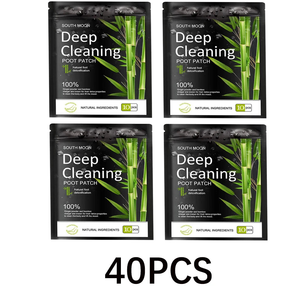 Natural Ginger Bamboo Detox Foot Patches Detoxification Body Toxins Cleansing Slimming Stress Relief Feet Pads Beauty Health