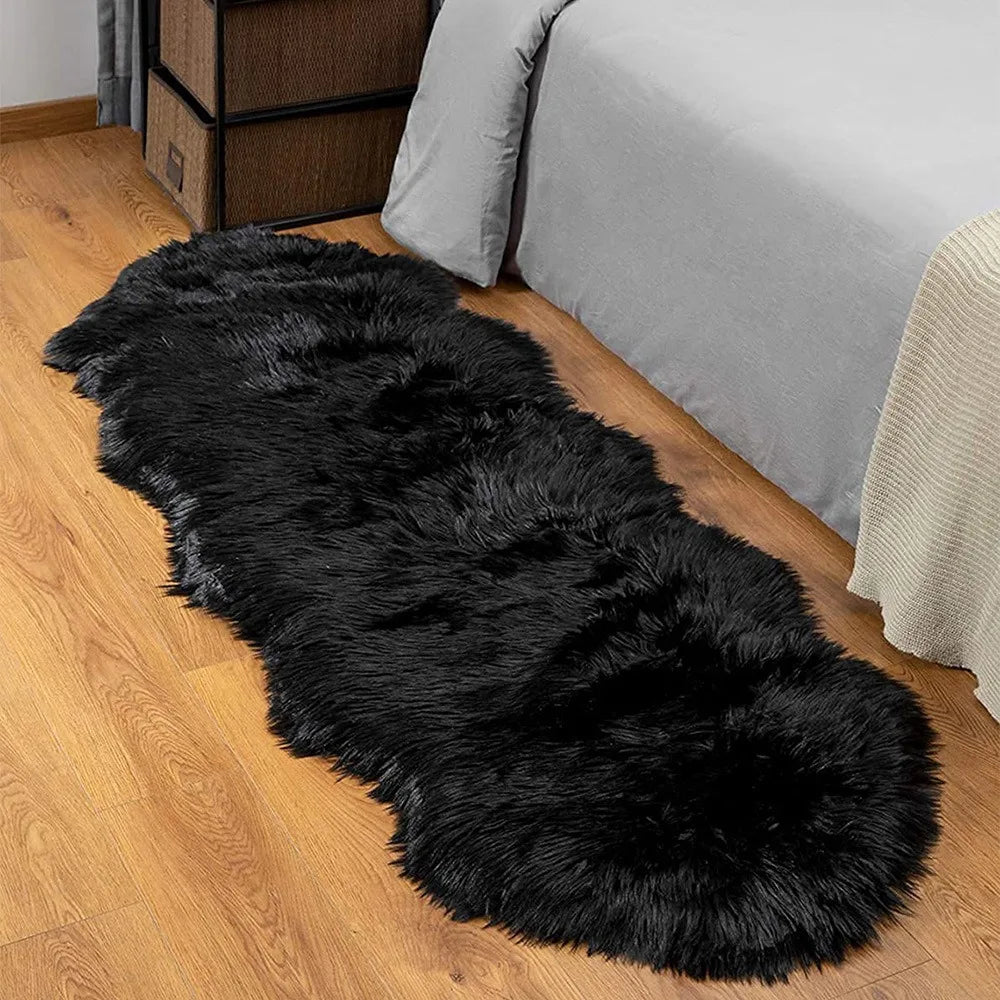 Faux Fur Sheepskin Accent Rug