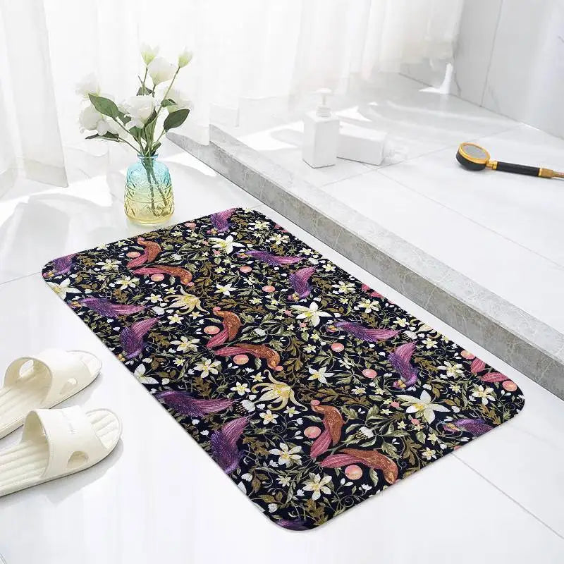 William Morris Strawberry Floor Mats Laundry Rug Carpet For Living Room Decor Lounge Area Anti-slip Foot Mat Entrance Doormat