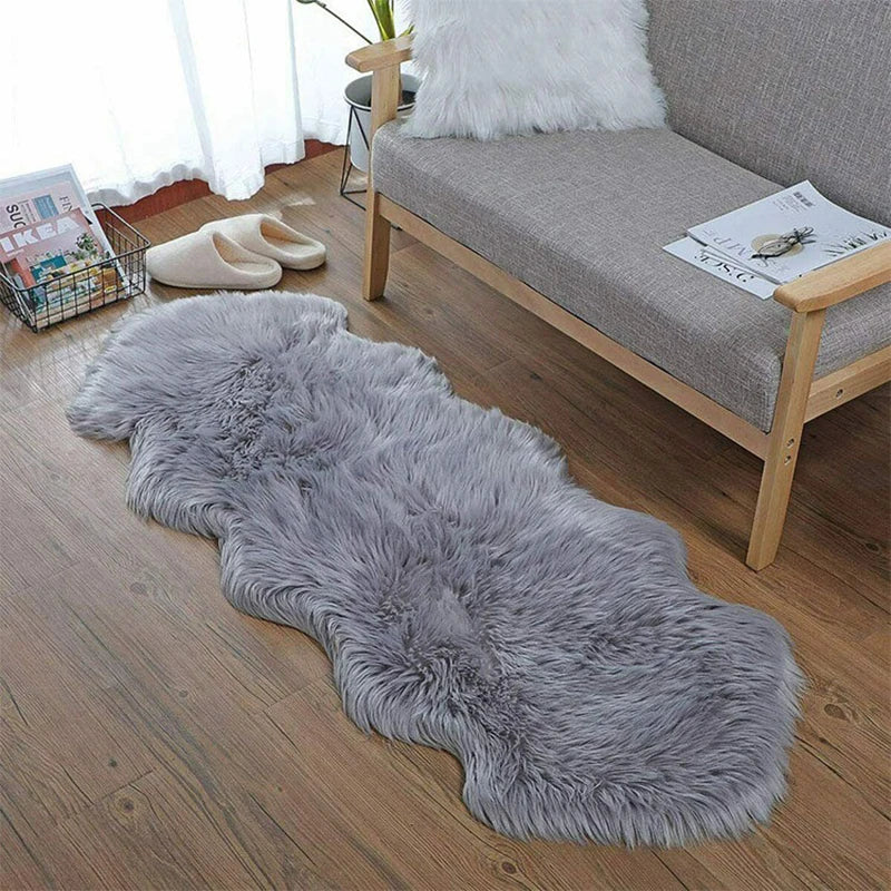 Faux Fur Sheepskin Accent Rug