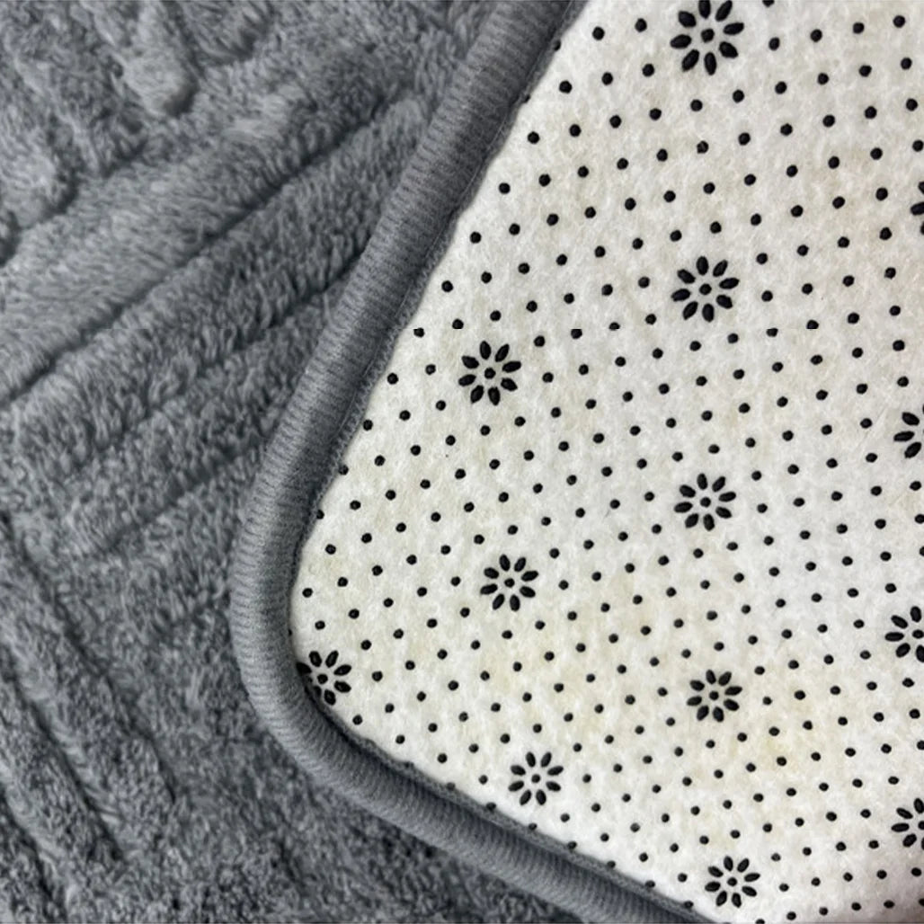 Simple bathroom absorbent floor mat thick striped toilet mat shower room non-slip foot mat dirt-resistant entrance mat