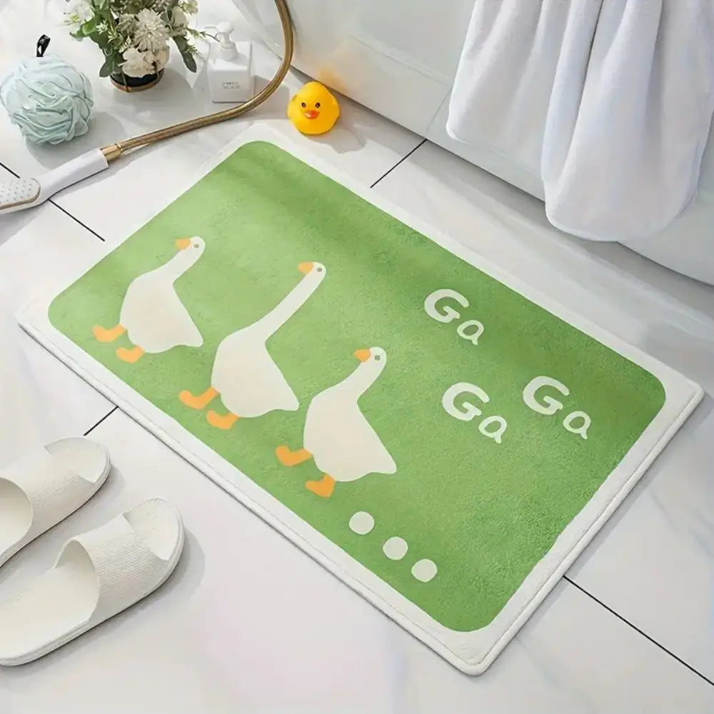 VIKAMA Cartoon Duck Carpet Home Decor, Simple Pattern, Soft And Absorbent, Entrance Door, Bathroom Non-Slip, Durable Floor Mat