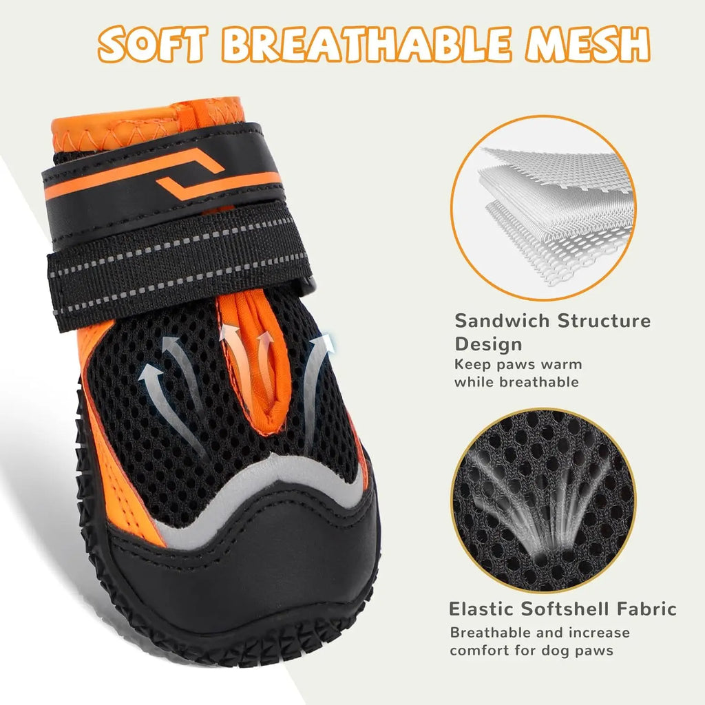 Dog Shoes for Hot Pavement,Dog Boots Paw Protectors for L M Size Dogs to Prevent Licking,for Outdoor,Hiking,Hardwood Floors