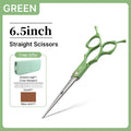 Fenice 6.5 inch Professional Pet Grooming Cutting Curved Thinning Chunker Scissors Shears Set Kit for Groomer Household Use