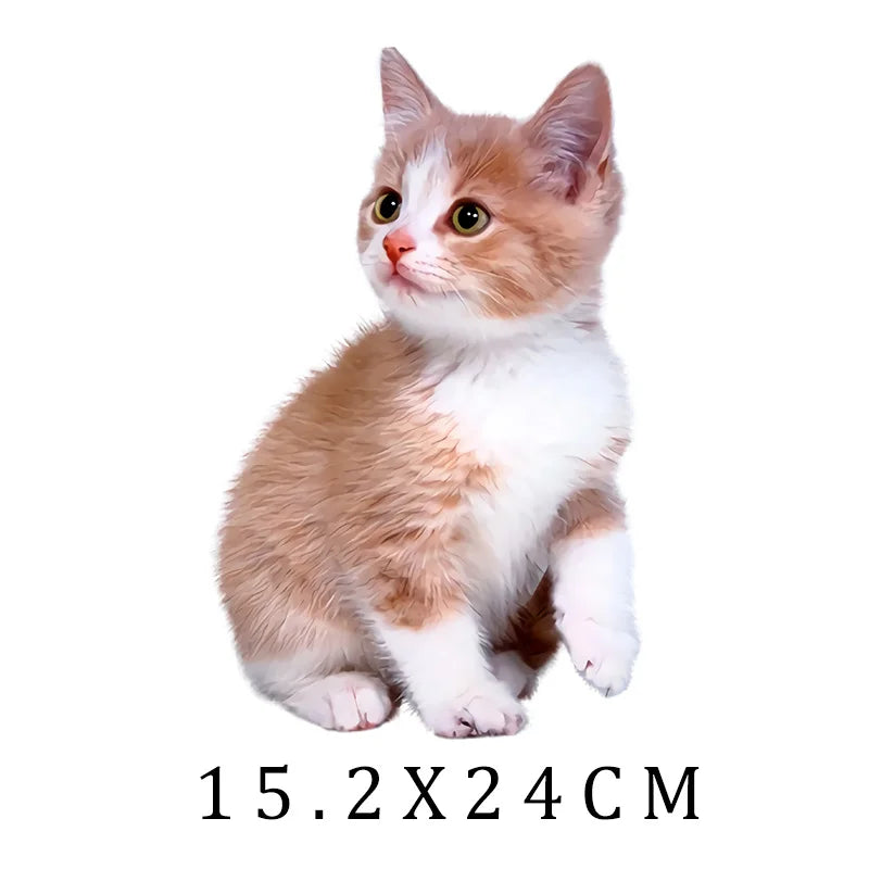 Animal Cat dog Cartoon Girl Patches Heat Trasnfer Thermal Stickers Iron-On Transfers For Clothing Print Washable