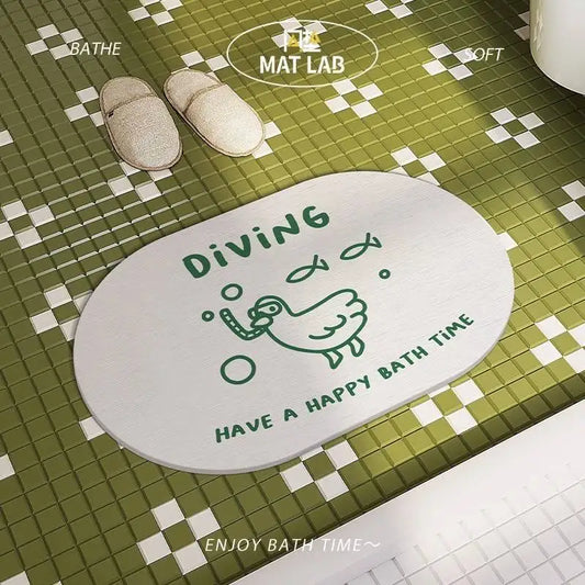 Non-Slip Diatomite Kitchen Mat — Duck Print Floor Mat