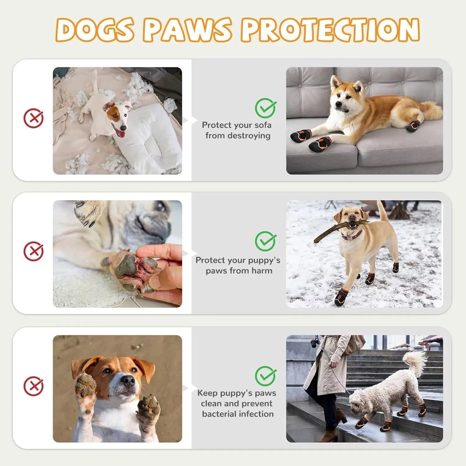 Dog Shoes for Hot Pavement,Dog Boots Paw Protectors for L M Size Dogs to Prevent Licking,for Outdoor,Hiking,Hardwood Floors