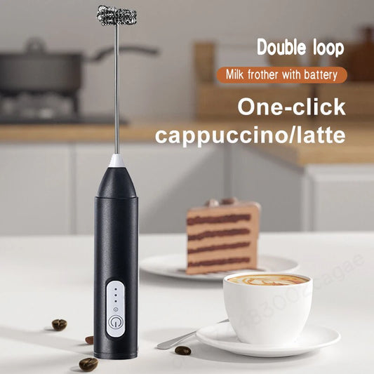 Wireless Milk Frother — Handheld Electric Whisk for Coffee & Cappuccino