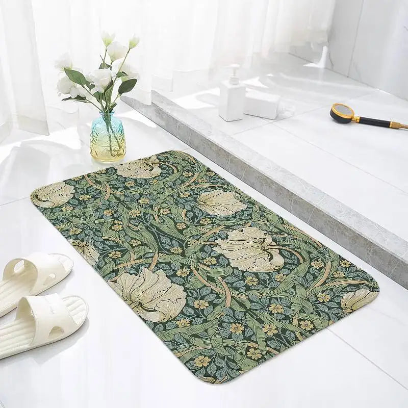 William Morris Strawberry Floor Mats Laundry Rug Carpet For Living Room Decor Lounge Area Anti-slip Foot Mat Entrance Doormat