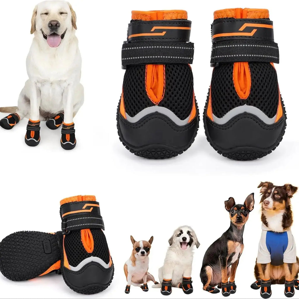 Dog Shoes for Hot Pavement,Dog Boots Paw Protectors for L M Size Dogs to Prevent Licking,for Outdoor,Hiking,Hardwood Floors
