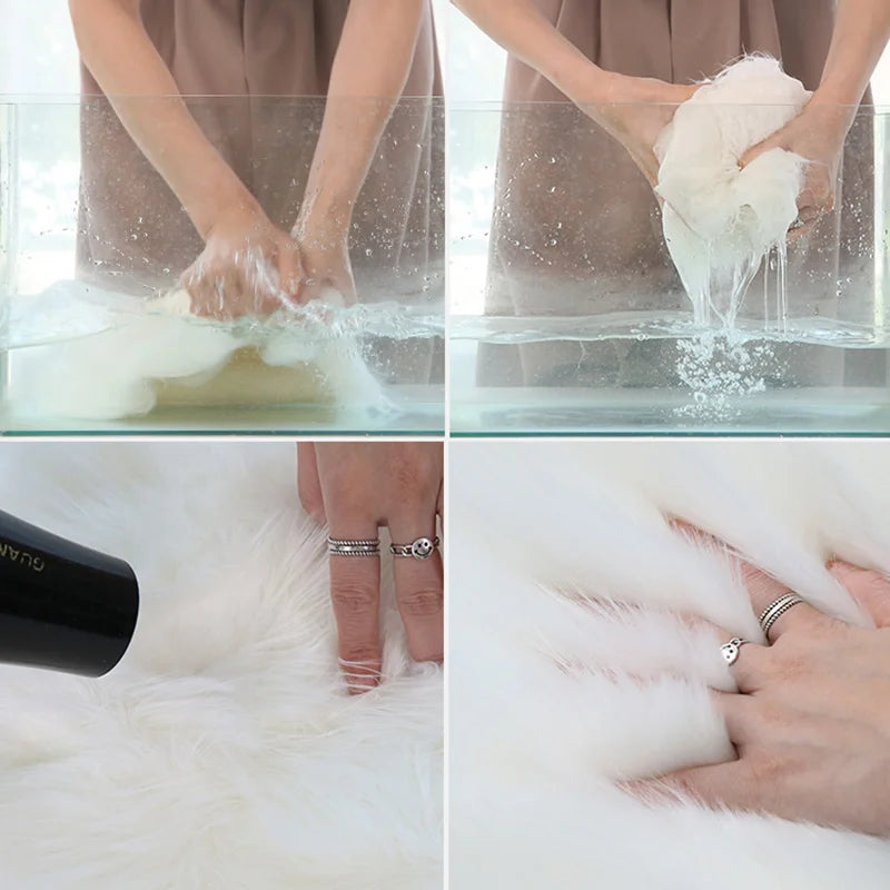 Faux Fur Sheepskin Accent Rug