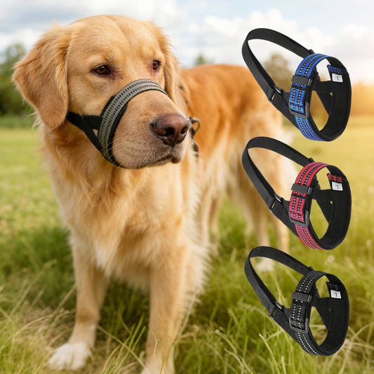 Tactical Dog Muzzle — Bite-Proof, Anti-Bark Design for Large Dogs