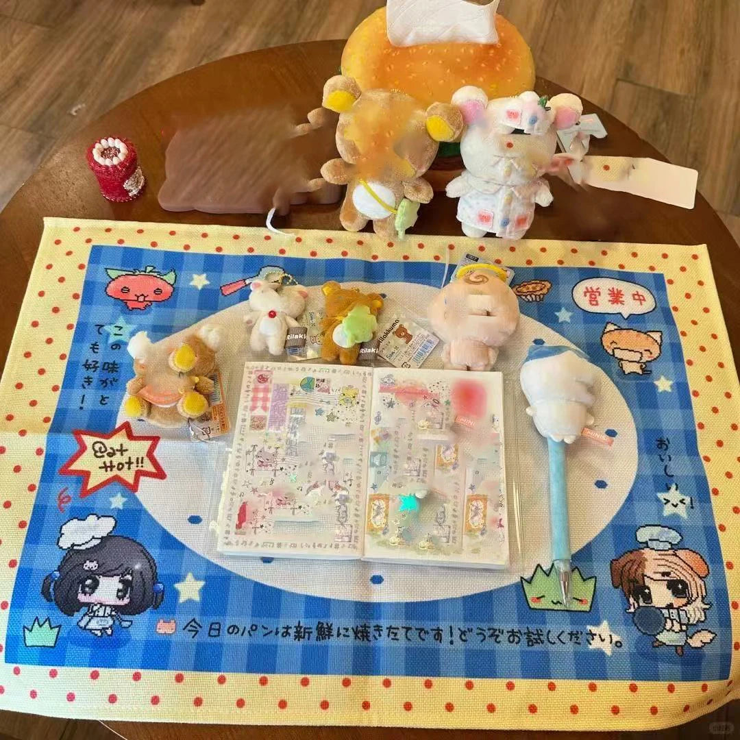Retro Tablecloth Cute Polka Dot Cotton and Linen Placemat Hand Account Decoration Desk Layout Photo Tablecloth Room Decoration