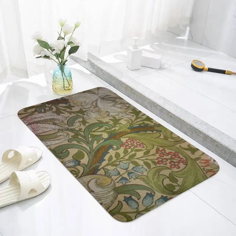 William Morris Strawberry Floor Mats Laundry Rug Carpet For Living Room Decor Lounge Area Anti-slip Foot Mat Entrance Doormat