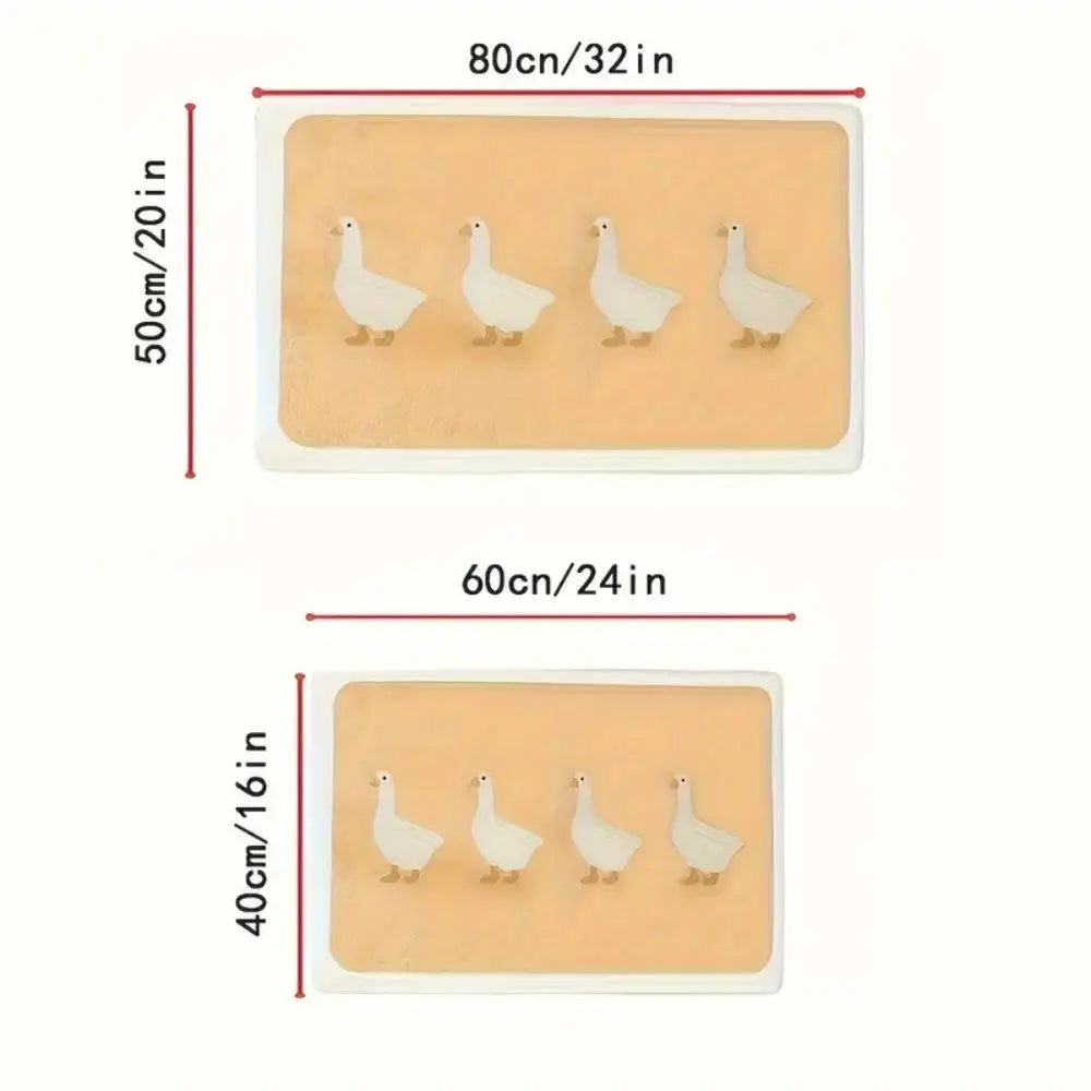 VIKAMA Cartoon Duck Carpet Home Decor, Simple Pattern, Soft And Absorbent, Entrance Door, Bathroom Non-Slip, Durable Floor Mat