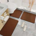 Home bathroom three-piece set diatomaceous earth anti-slip mat toilet absorbent mat shower mat doormat