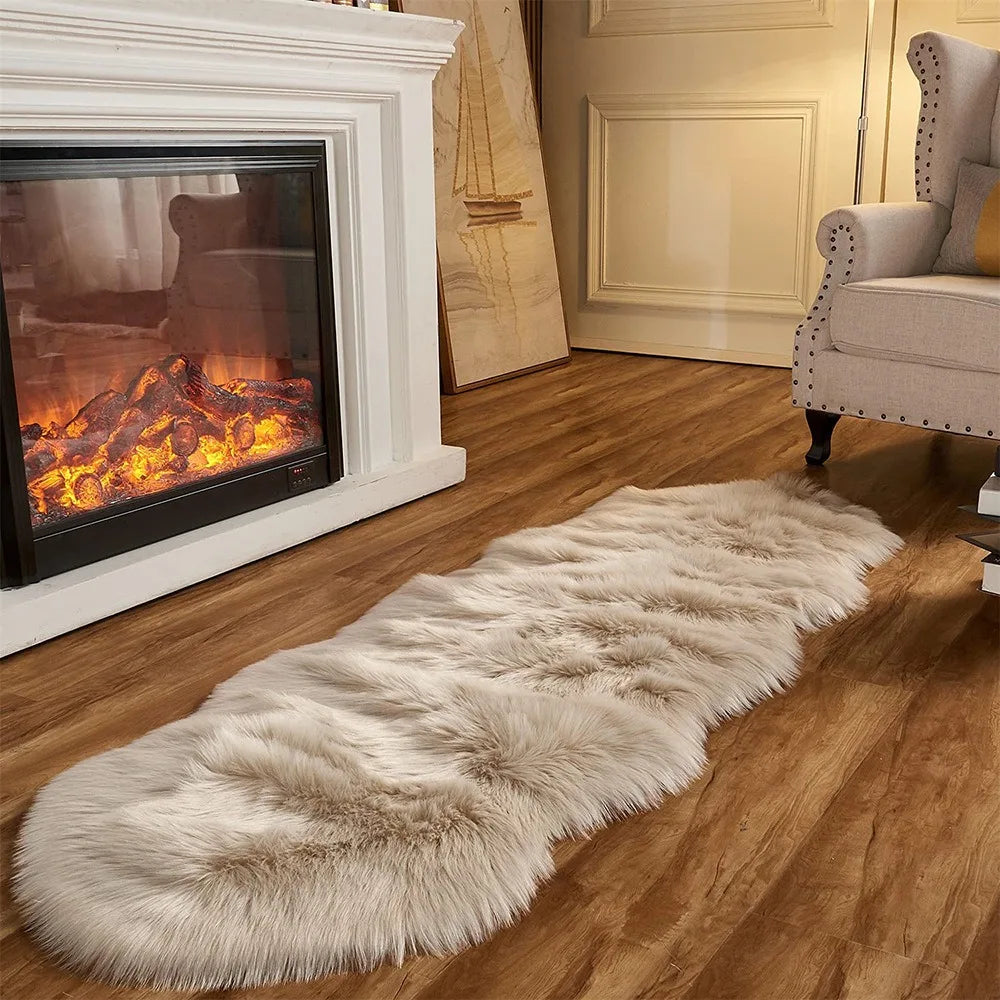 Faux Fur Sheepskin Accent Rug