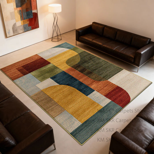 Modern Geometric Area Rug — Soft, Washable & Non-Slip