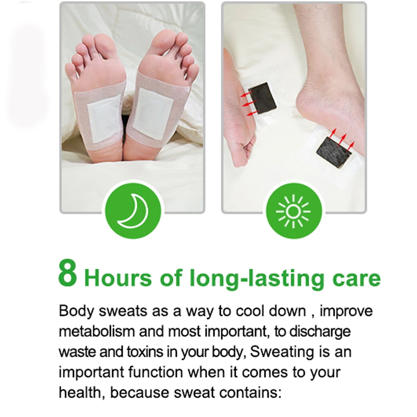 Natural Ginger Bamboo Detox Foot Patches Detoxification Body Toxins Cleansing Slimming Stress Relief Feet Pads Beauty Health